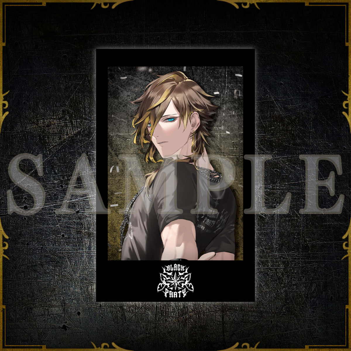 101P⑥【オトメイトストア　ハイカラ流星組　賢　ブラックデー　フォトカード ライブKVフォトカード – ブラックスター -Theater Starless